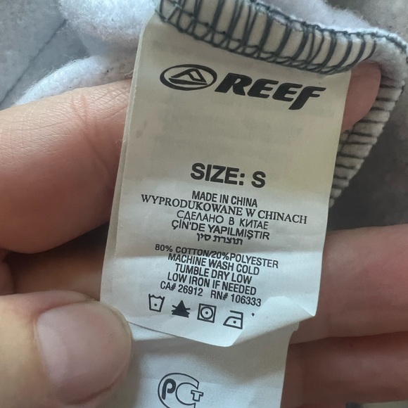 Reef Men's Fleece Hoodie Geometric Sz Small Skater Surfer - Mint Condition - Picture 9 of 10